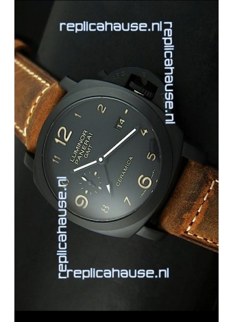 Panerai Luminor PAM441 GMT 1950 3 Days Power Reserve Swiss Watch in Ceramic Case