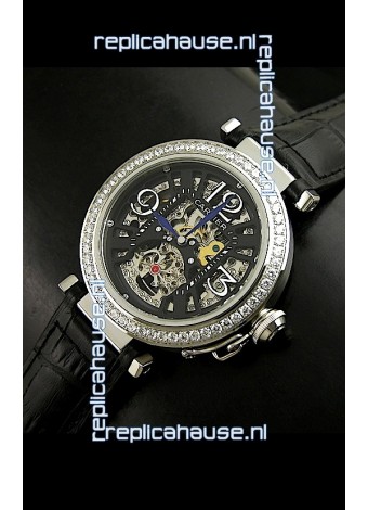 Cartier Ronde De Ladies Replica Watch in Decorated Skeleton Dial