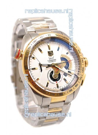 Tag Heuer Grand Carrera Calibre 36 Japanese Replica Two Tone Gold Watch