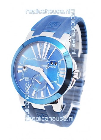 Ulysse Nardin Executive Dual Time Japanese Replica Blue Watch