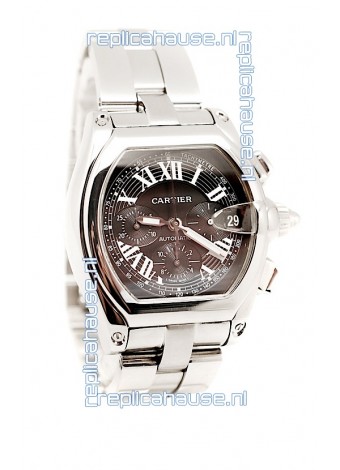 Cartier Roadster Chronograph Swiss Replica Watch in Black Dial