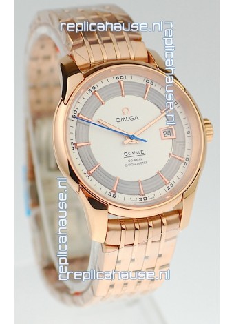 Omega Co Axial De Ville Hour Vision Swiss Replica Gold Watch