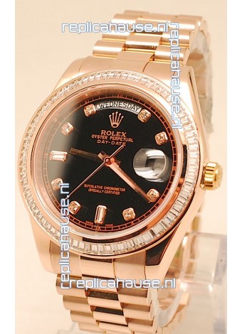 Rolex Day Date II Rose Gold Japanese Replica Watch