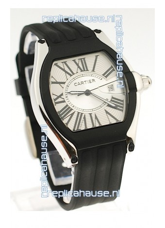 Cartier Roadster Japanese Replica Watch in White Dial