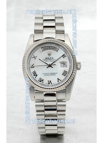 Rolex Day Date Silver Japanese Replica Watch