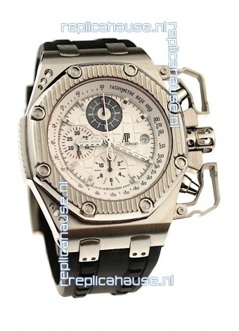 Audemars Piguet Royal Oak Offshore Survivor Swiss Chronograph Watch in White Dial