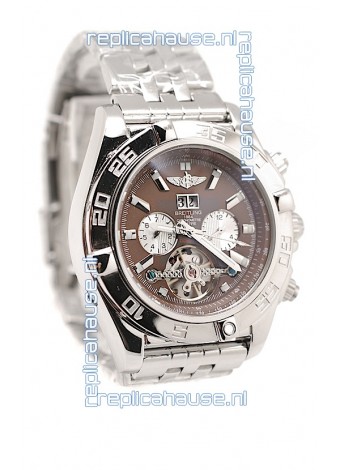 Breitling Chronograph Chronometre Replica Watch in Brown Dial