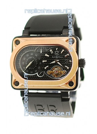 Bell and Ross BR Minuteur Tourbillon Japanese Replica Gold Watch