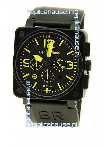 Bell and Ross BR01-94 Edition Swiss Replica Automatic Watch in Yellow Markers