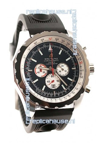 Breitling Chrono-Matic Chronometre Japanese Replica Watch in Black Dial