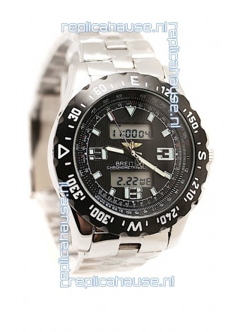 Breitling Chronograph Chronometre Replica Steel Watch in Ceramic Bezel