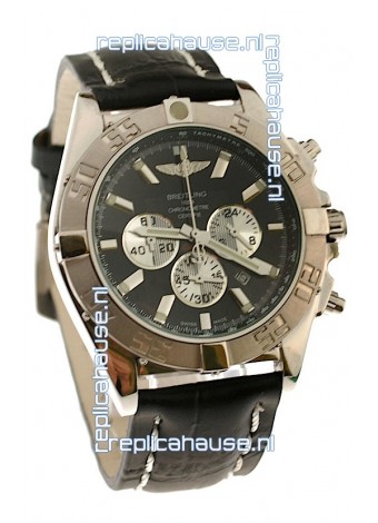 Breitling 1884 Chronometre Japanese Replica Watch in Black Dial