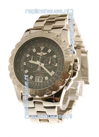 Breitling Chronograph Chronometre Japanese Watch in Black Dial