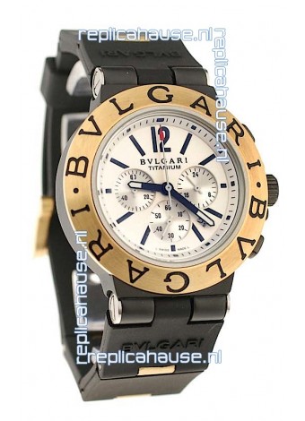 Bvlgari Scuba Swiss Body Japanese Watch in White Dial