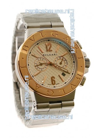 Bvlgari Diagono Mens Scuba japanese Replica Watch