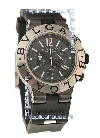 Bvlgari Scuba Swiss Body Japanese Steel Watch in Black Dial