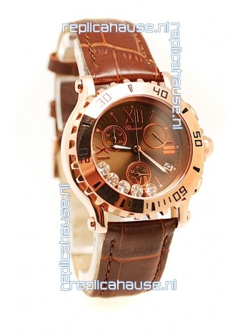 Chopard Happy Sport Ladies Gold Swiss Watch