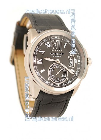 Calibre de Cartier Japanese Replica Watch in Black Dial