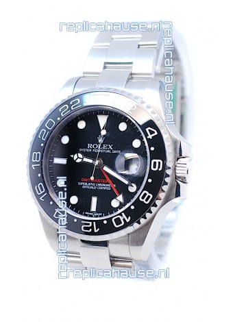 Rolex GMT Masters II 2011 Edition Swiss Replica Watch in Black Cerarmic Bezel