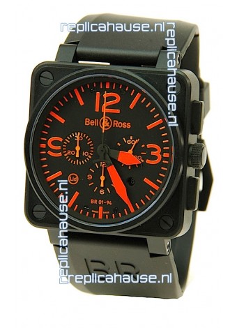 Bell and Ross BR01-94 Edition Swiss Replica Automatic Watch in Orange Markers