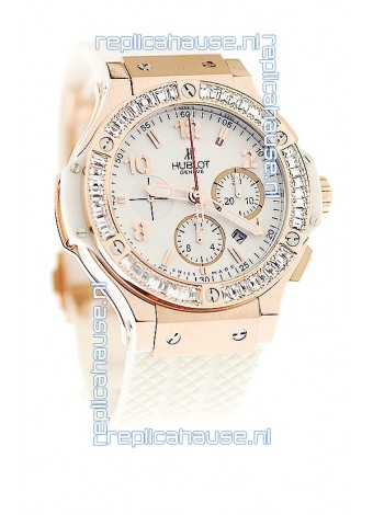 Hublot Big Bang Snow Edition Swiss Watch in Pink Gold Casing