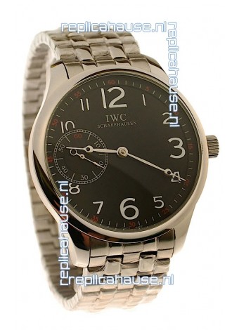 IWC Portugese Automatic Japanese Replica Watch in Black Dial