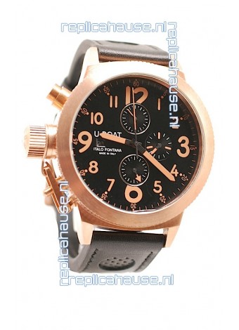 U-Boat Flightdeck Japanese Gold Replica Watch