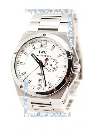 IWC Big Ingenieur Japanese Replica Steel Watch in White Dial