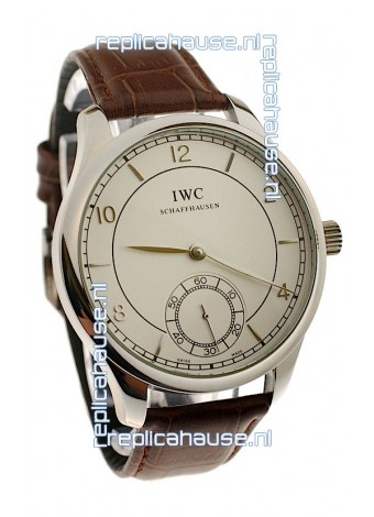 IWC Portugese Automatic Steel Watch in Brown Strap