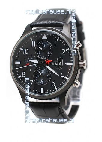 IWC Pilot Spitfire Automatic Japanese PVD Watch in Black 