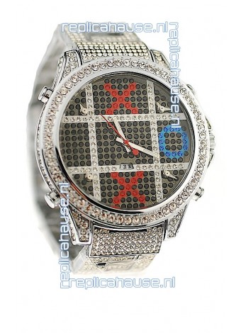 Jacob & Co Diamond Japanese Replica Watch in Black Dial