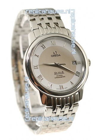 Omega Co-Axial Deville Japanese Steel Watch in Cream Dial