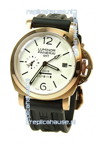 Panerai Luminor GMT 8 Days Swiss Replica Watch in White Dial
