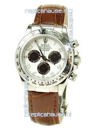 Rolex Daytona Cosmograph Swiss Replica Watch in White Dial