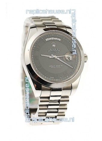 Rolex Day Date II Silver Japanese Replica Watch