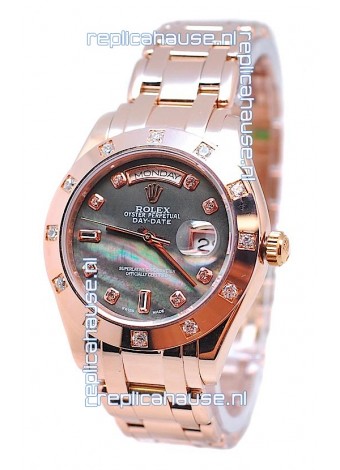 Rolex Day Date Black Mother of Pearl Japanese Replica Watch