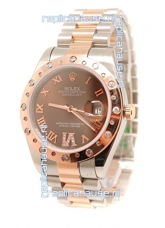 Rolex DateJust Mid-Sized Swiss Replica Rose Gold Watch