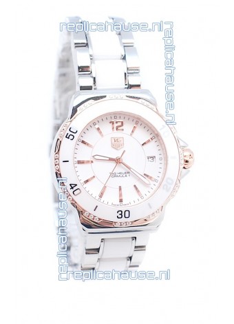 Tag Heuer Formula 1 Japanese Quartz Ladies Watch in Ceramic Bezel with Diamonds
