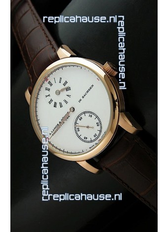 A. Lange & Sohne Cortes de Geneve Decorative Bridges Classic Replica Rose Gold Watch 