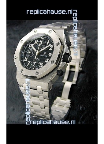 Audemars Piguet Royal Oak Watch in Black Safari Dial - Secs hand 9 O Clock