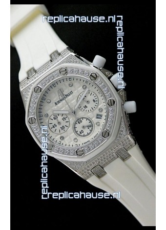 Audemars Piguet Royal Oak Ladies Alinghi Limited Edition Japanese Watch in White