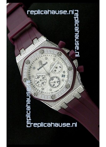 Audemars Piguet Royal Oak Ladies Alinghi Limited Edition Japanese Watch in Diamond Bezel