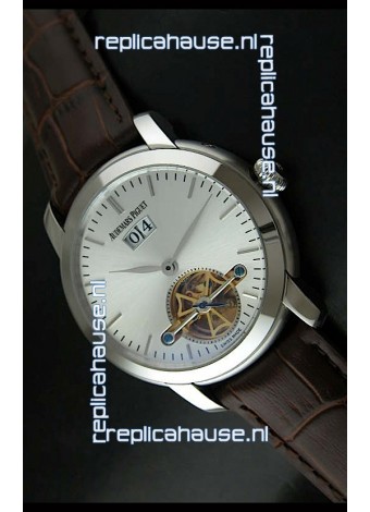 Audemars Piguet Jules Tourbillon Japanese Replica Watch in Silver Dial