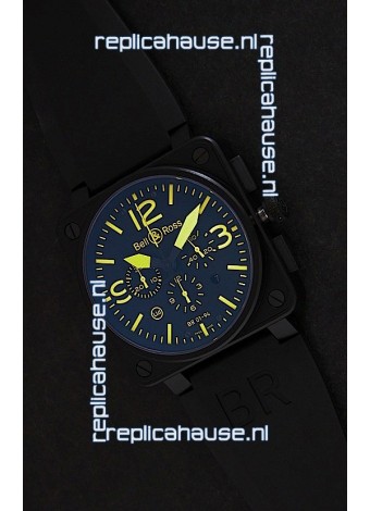 Bell and Ross BR01-94 7750 Swiss Watch in Yellow Markings