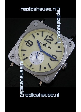 Bell & Ross Japanese Watch in Gold Ivory Dial