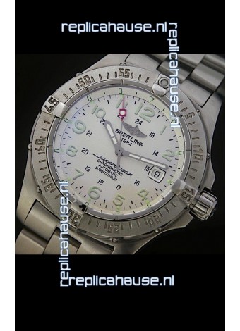 Breitling Superocean Swiss Replica Watch in White Dial