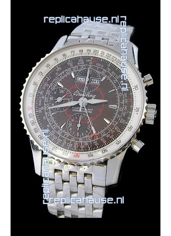 Breitling Navitimer World Swiss Replica Watch in Brown Dial