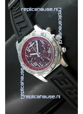 Breitling Chronomat Swiss Replica Watch in Rubber Strap