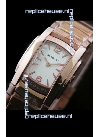 Bvlgari Assioma Japanese Replica Quartz Watch in White Dial
