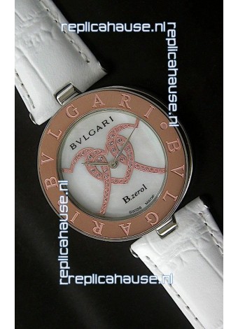 Bvlgari B.zerol Japanese Replica Quartz Watch in White Dial